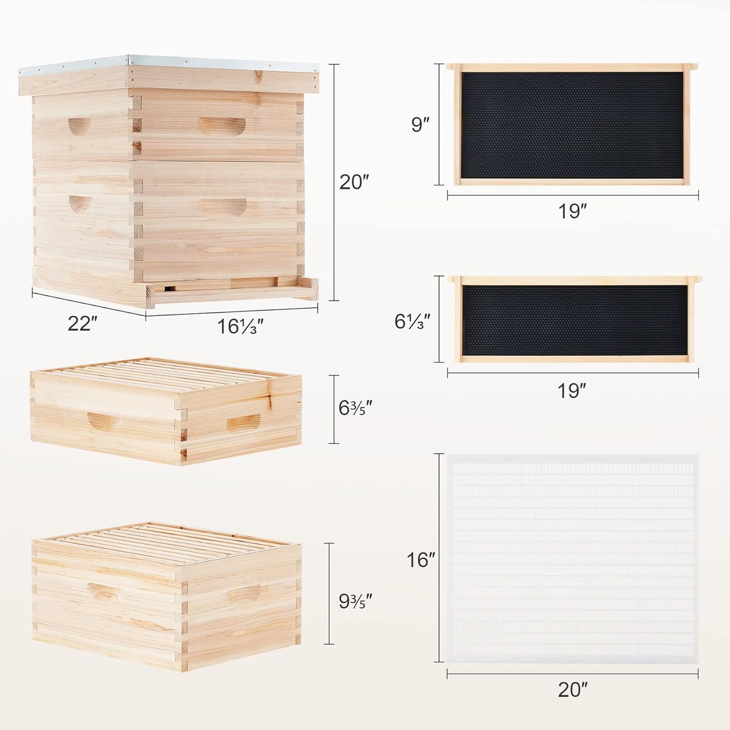 10-Frame Deep and Medium beehive box