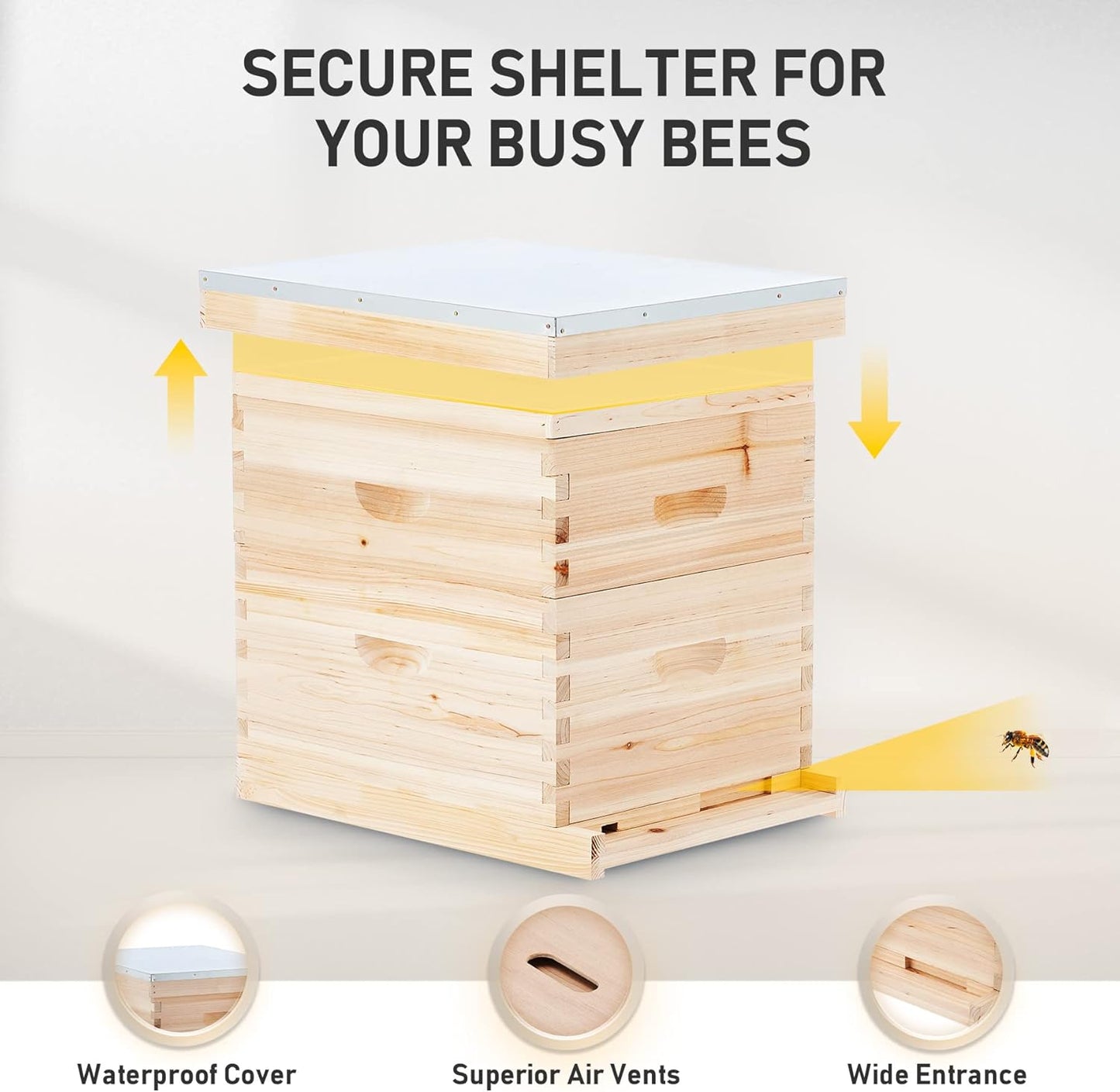 10-Frame Deep and Medium beehive box