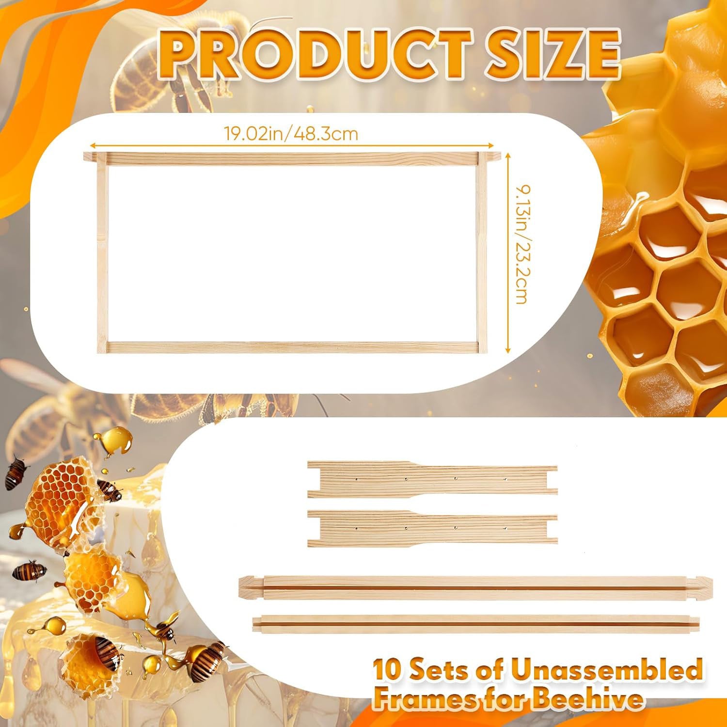 Premium Deep Bee Frames（20Pack）